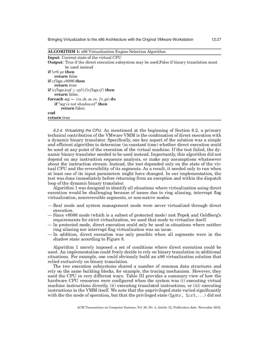 X86 Virtualization Engine and CPU Virtualization