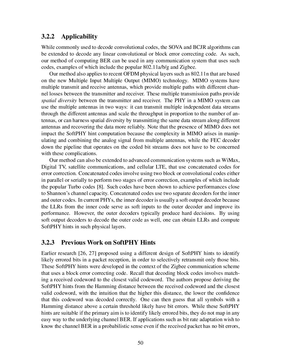 Error Correction Decoders and OFDM Physical Layer