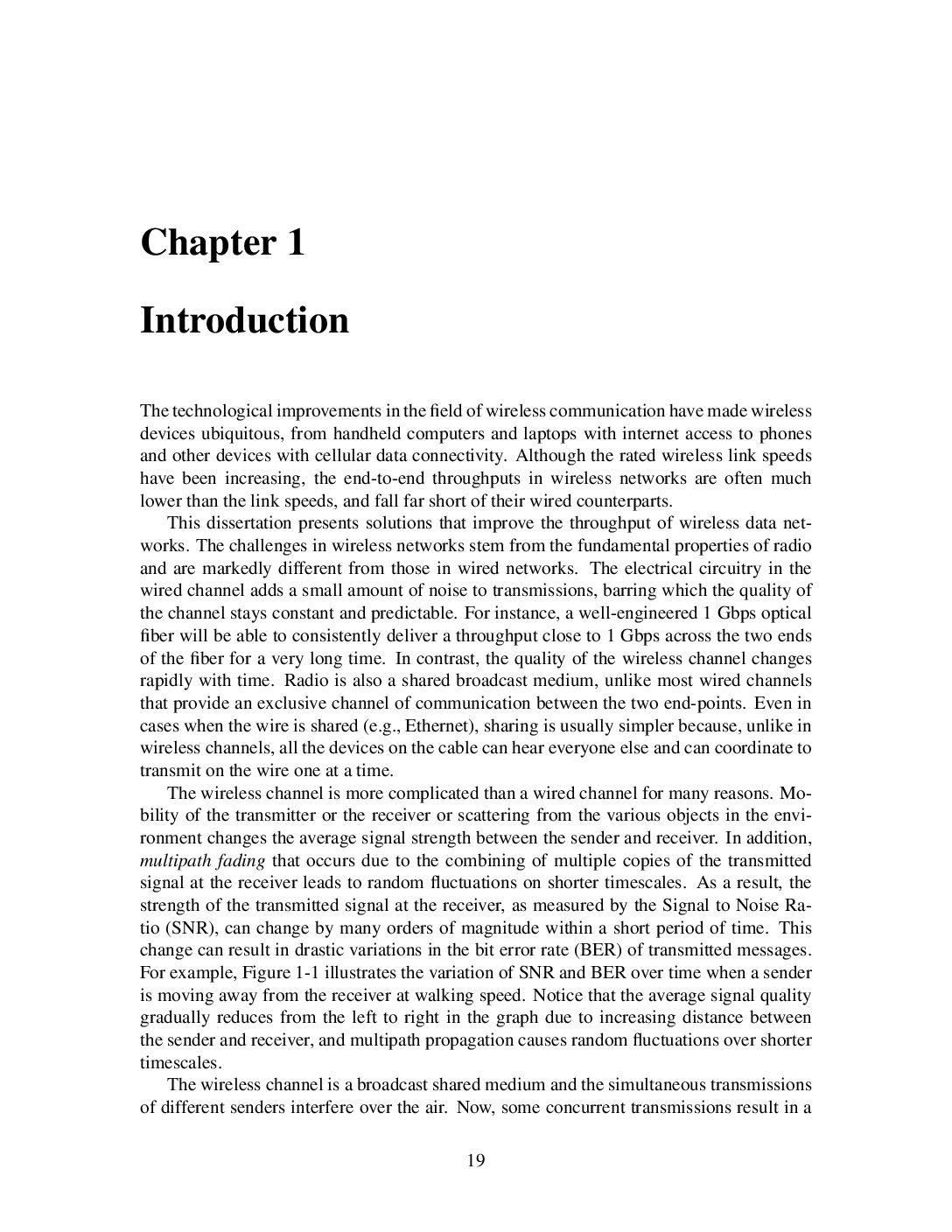 Wireless Channel Characteristics and PHY Layer Design