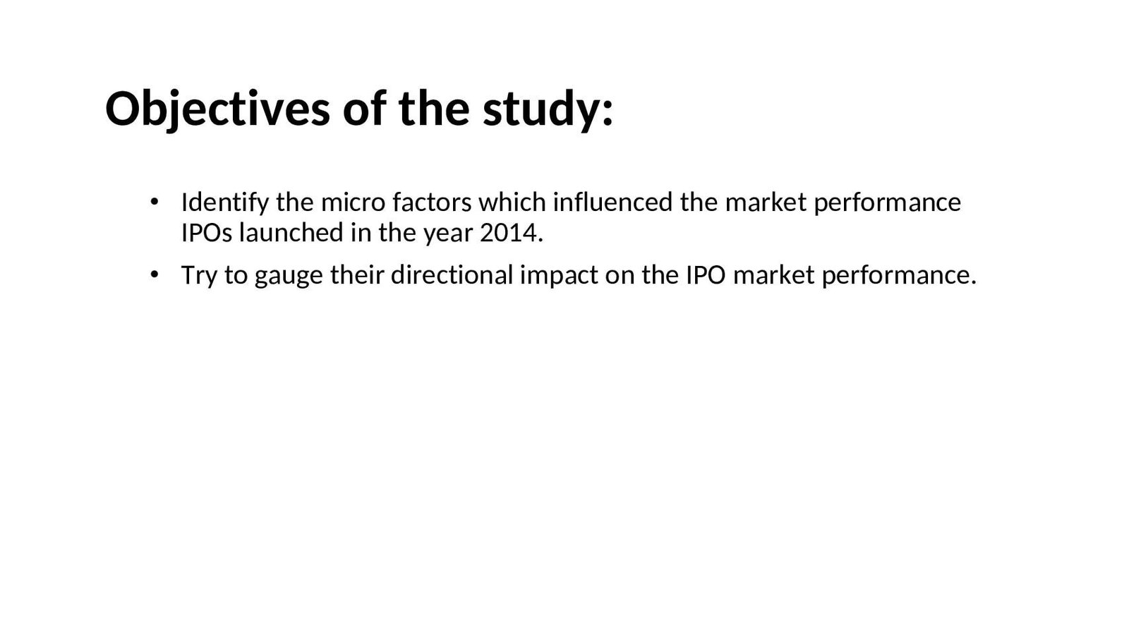 IPO Performance Factors Analysis