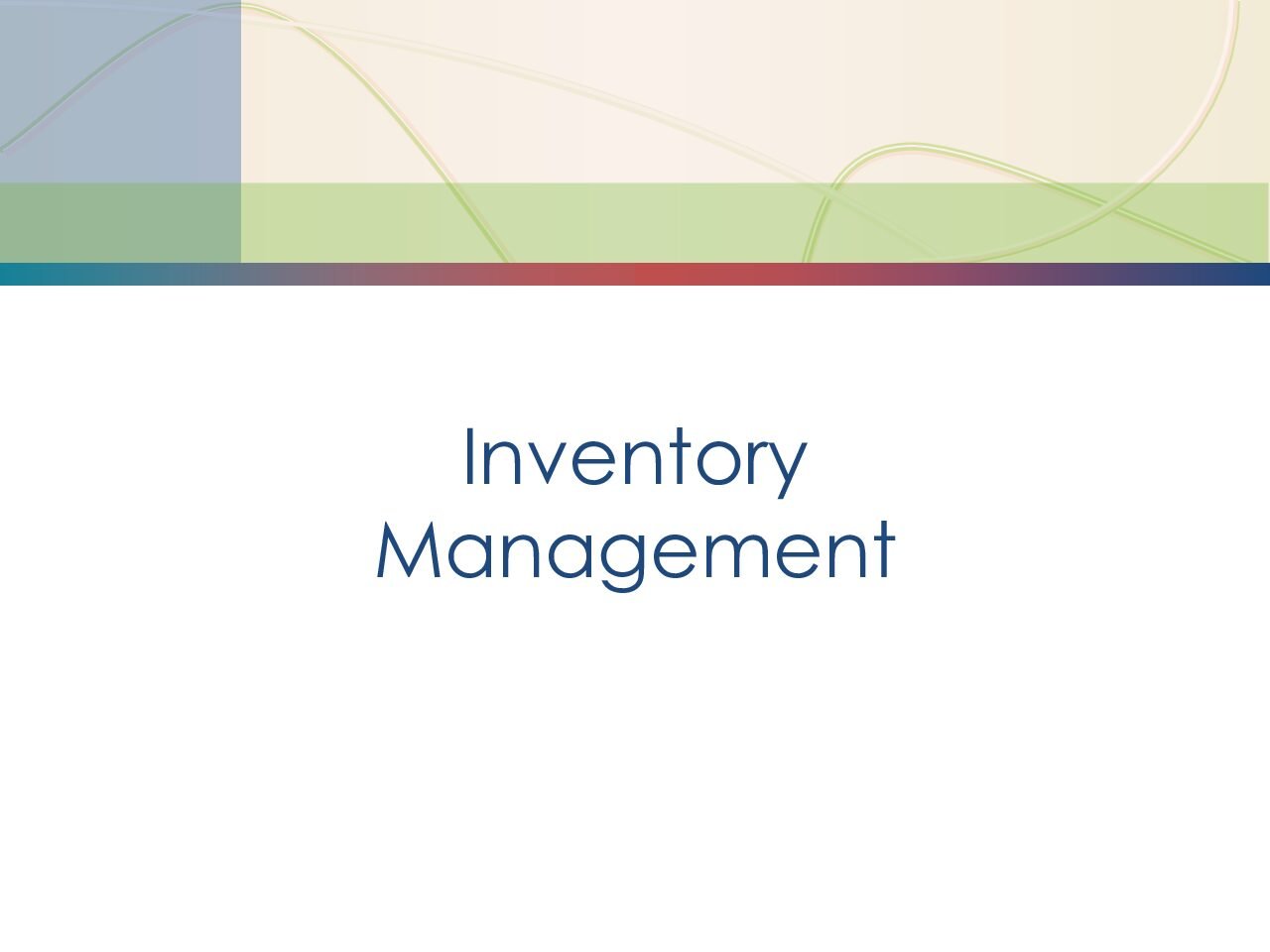 Inventory Management Systems