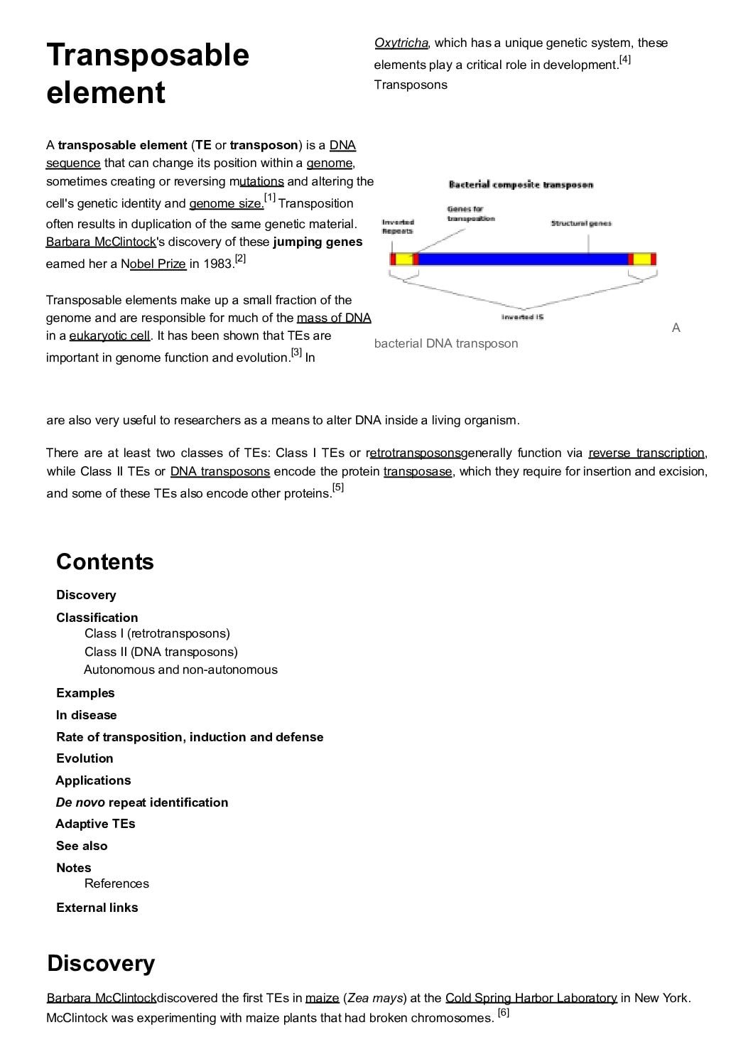 Molecular Genetics and DNA Organization