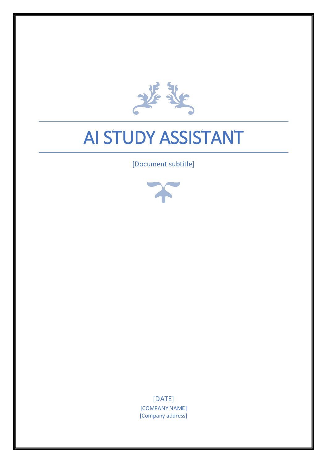AI Study Assistant – Research Project on Educational AI