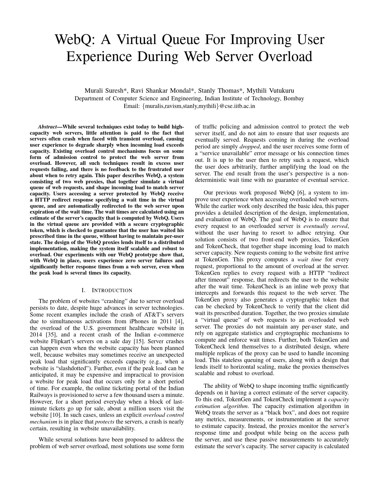 Adaptive Queue Management for Web Services