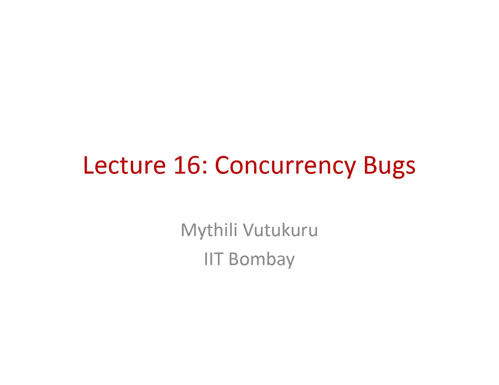  Concurrency Bugs