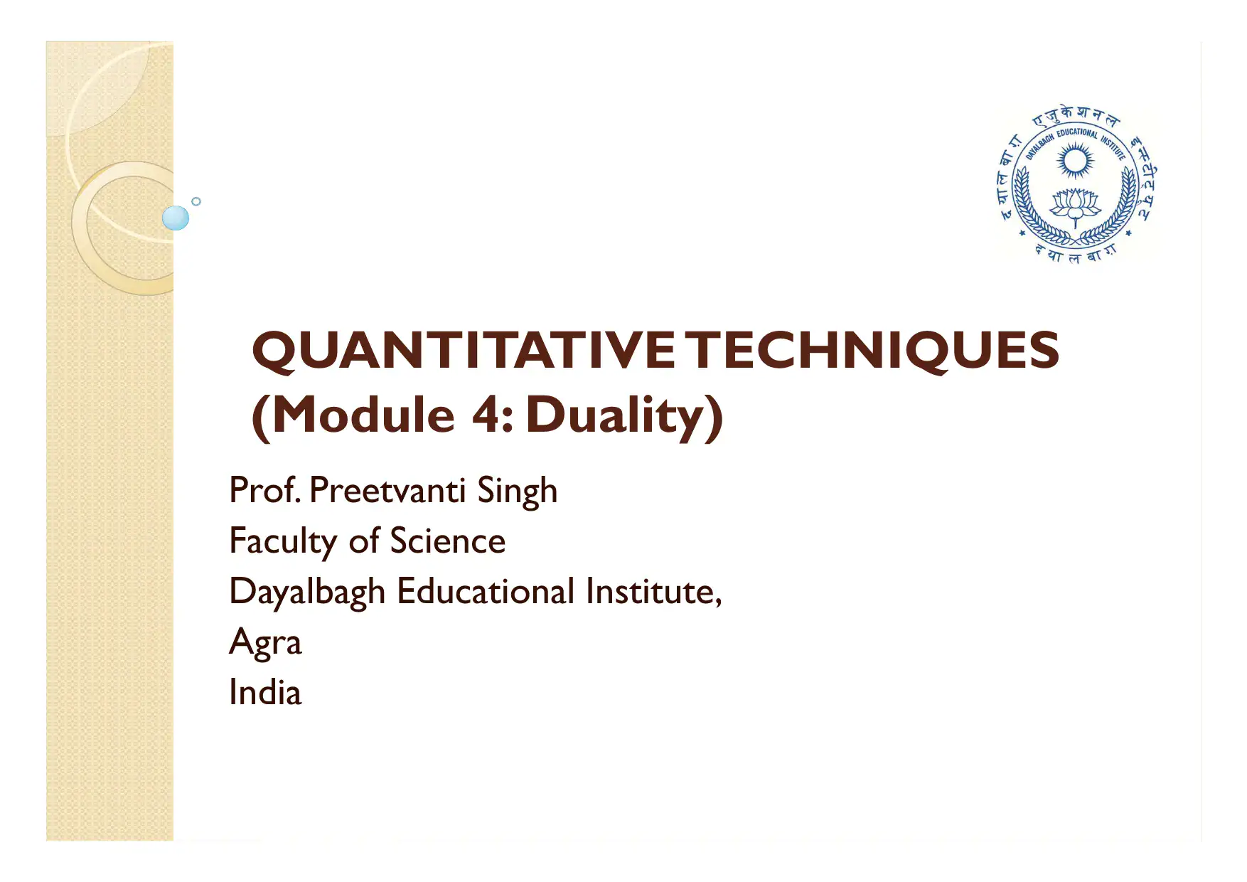 Duality in Linear Programming