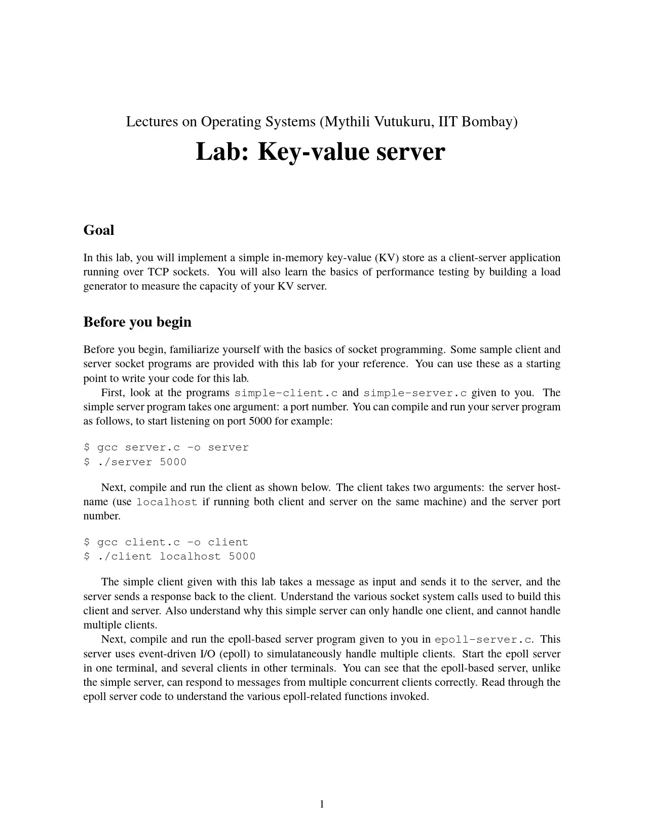 Key-Value Server Implementation and Performance Testing