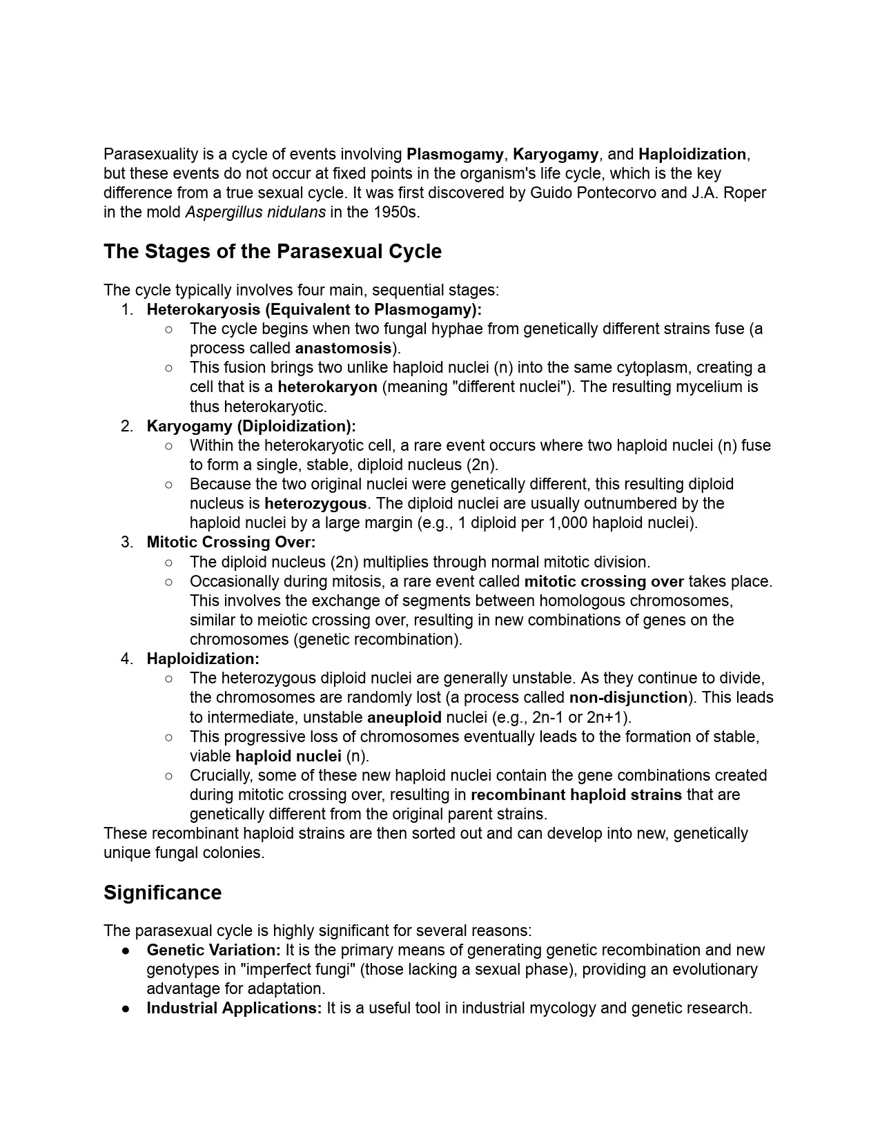  Parasexuality in Fungi