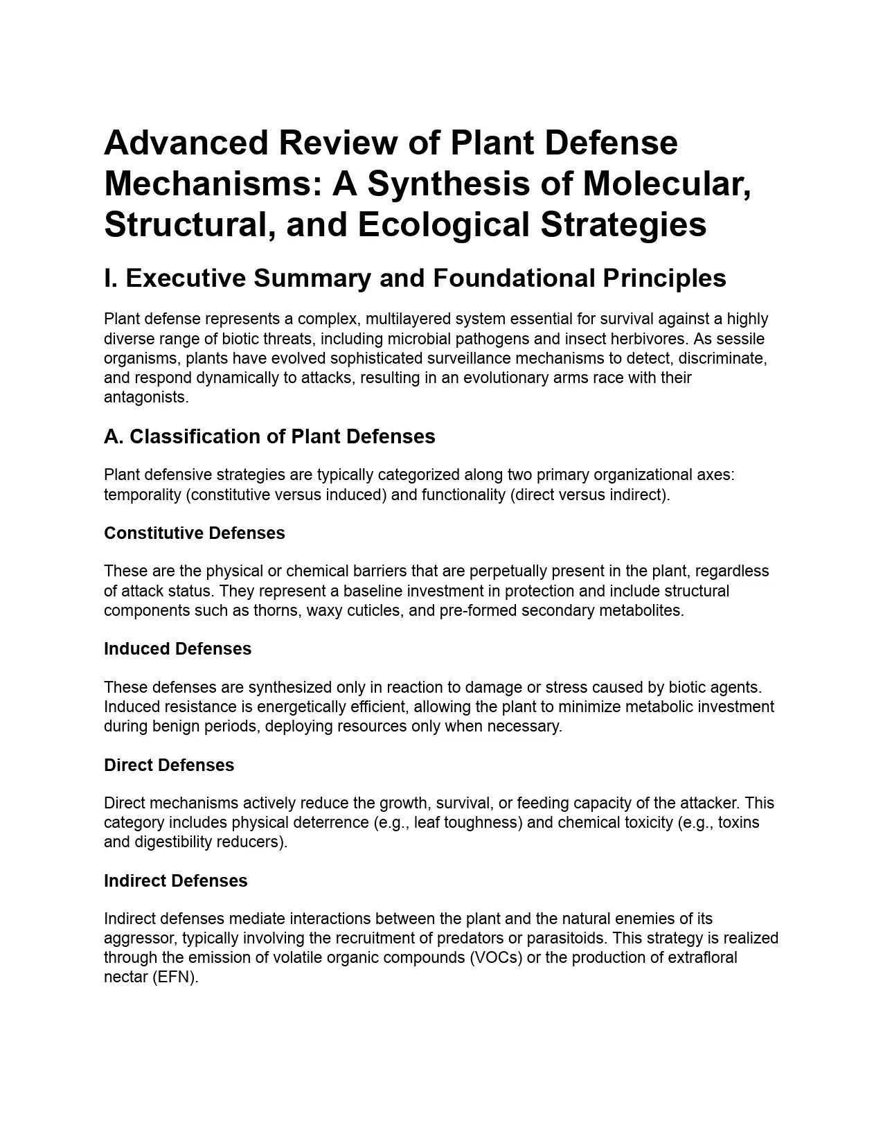 Plant Defense Mechanisms