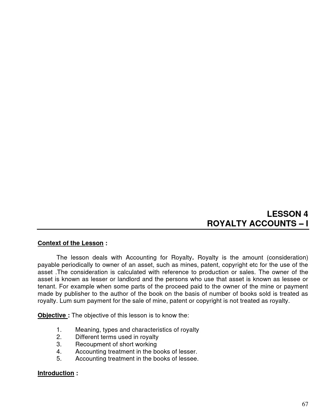 ROYALTY-ACCOUNTS-I
