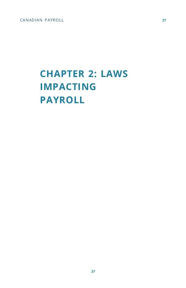 Chapter 2 – Laws Impacting Payroll