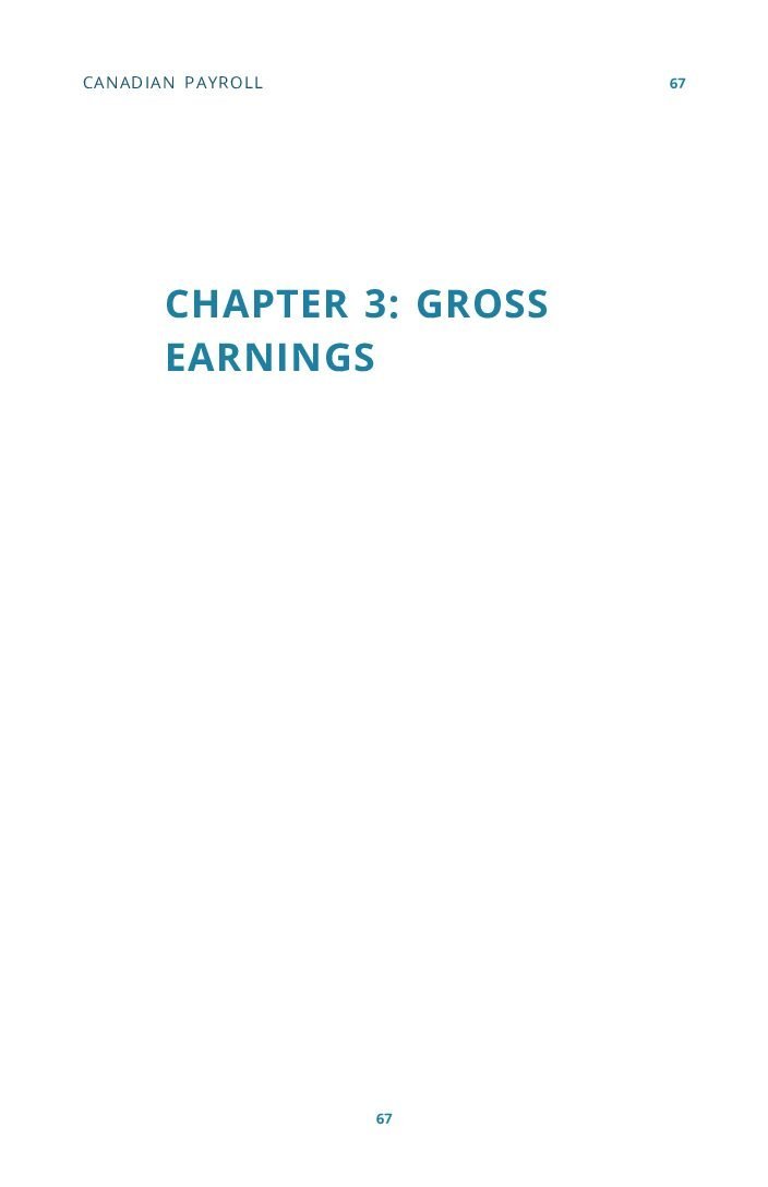Chapter 3 – Gross Earnings