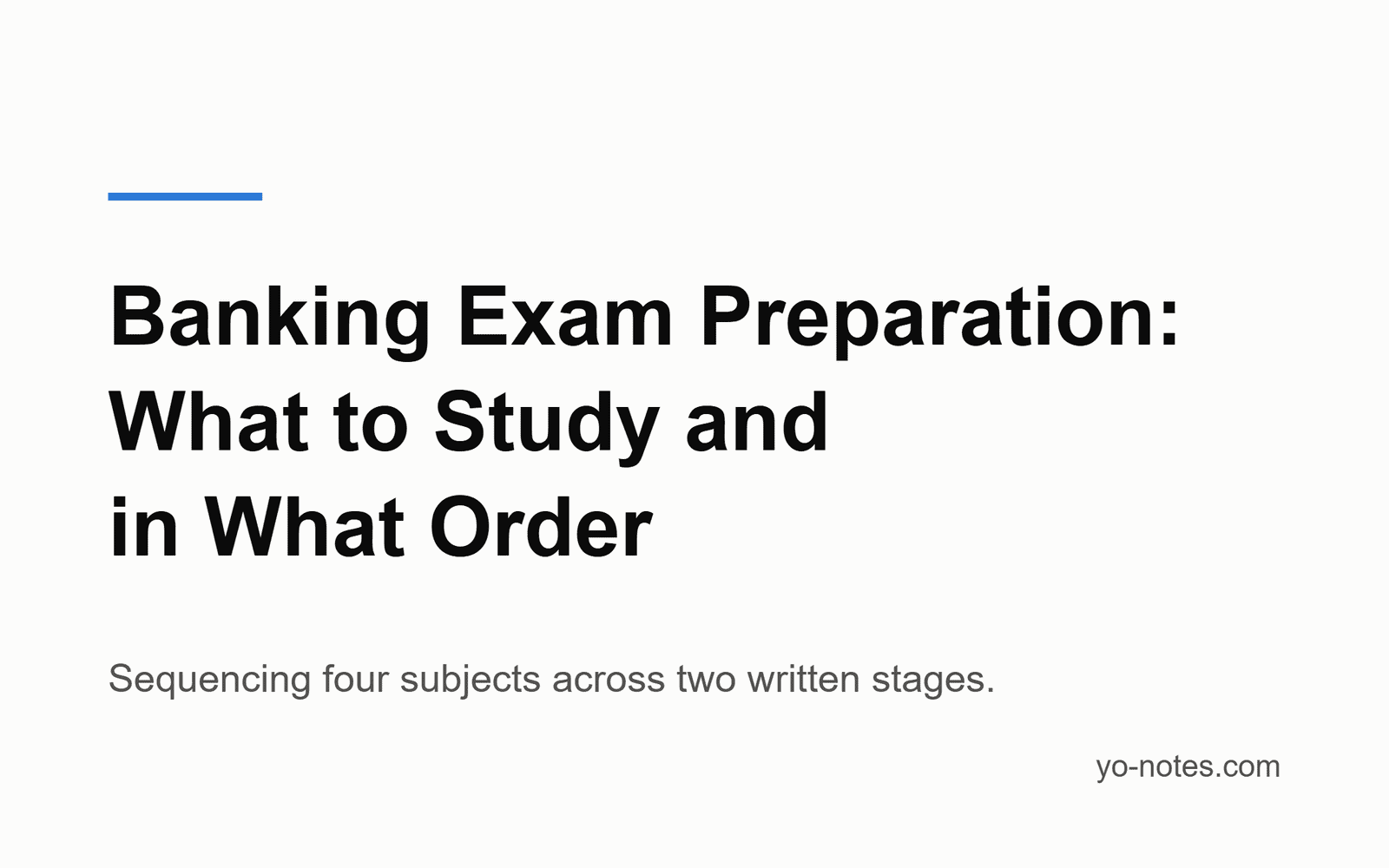 Banking Exam Preparation: What to Study and in What Order