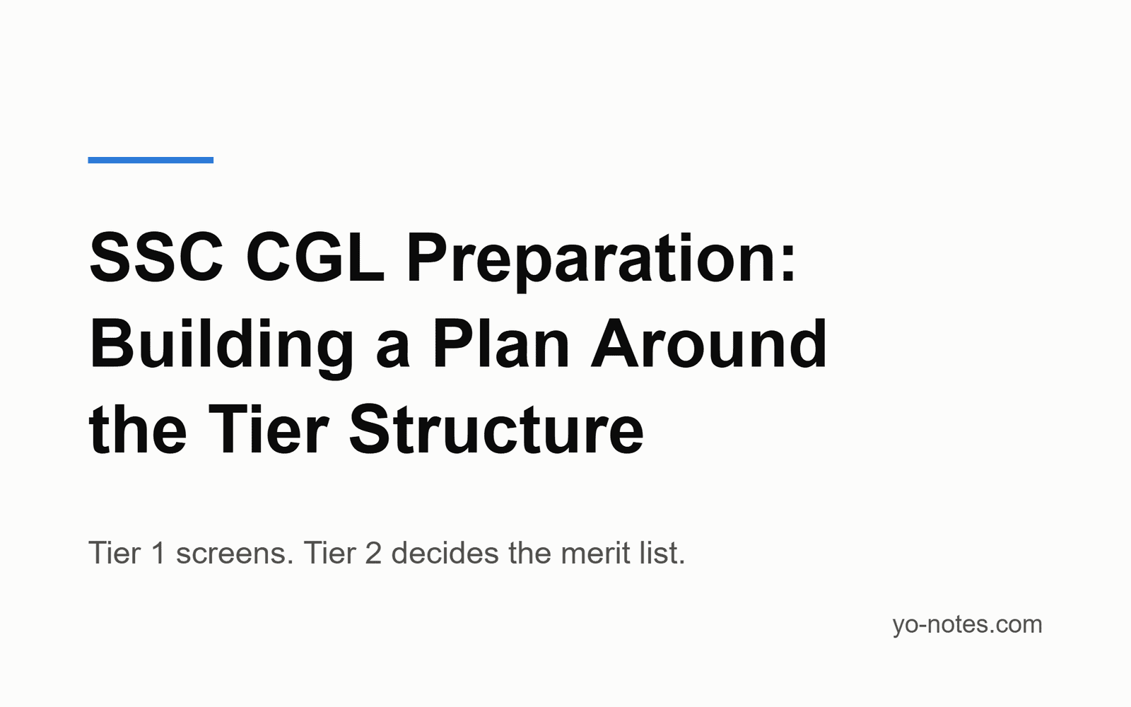 SSC CGL Preparation: Building a Plan Around the Tier Structure